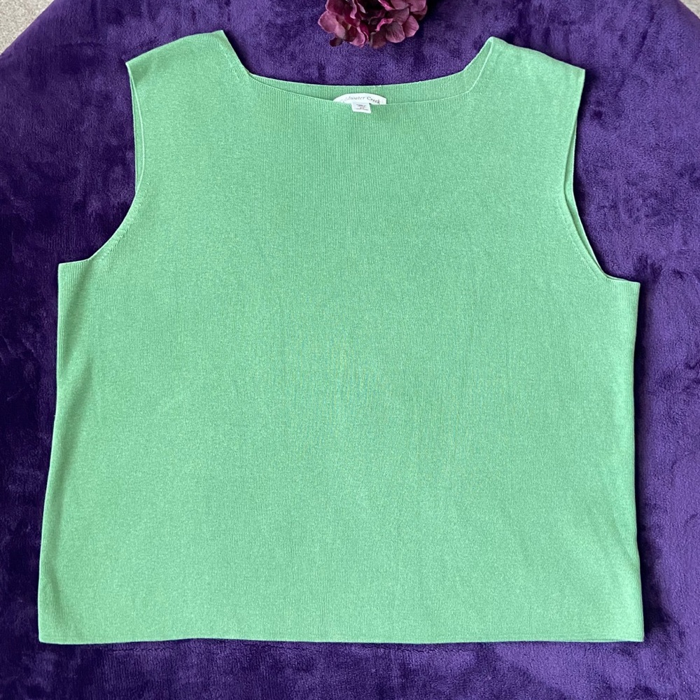 Cold water Creek green sleeveless top for women.